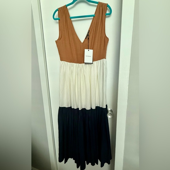NWT Anthropology En Saison V-Neck Colorblock Maxi Dress - Picture 8 of 11